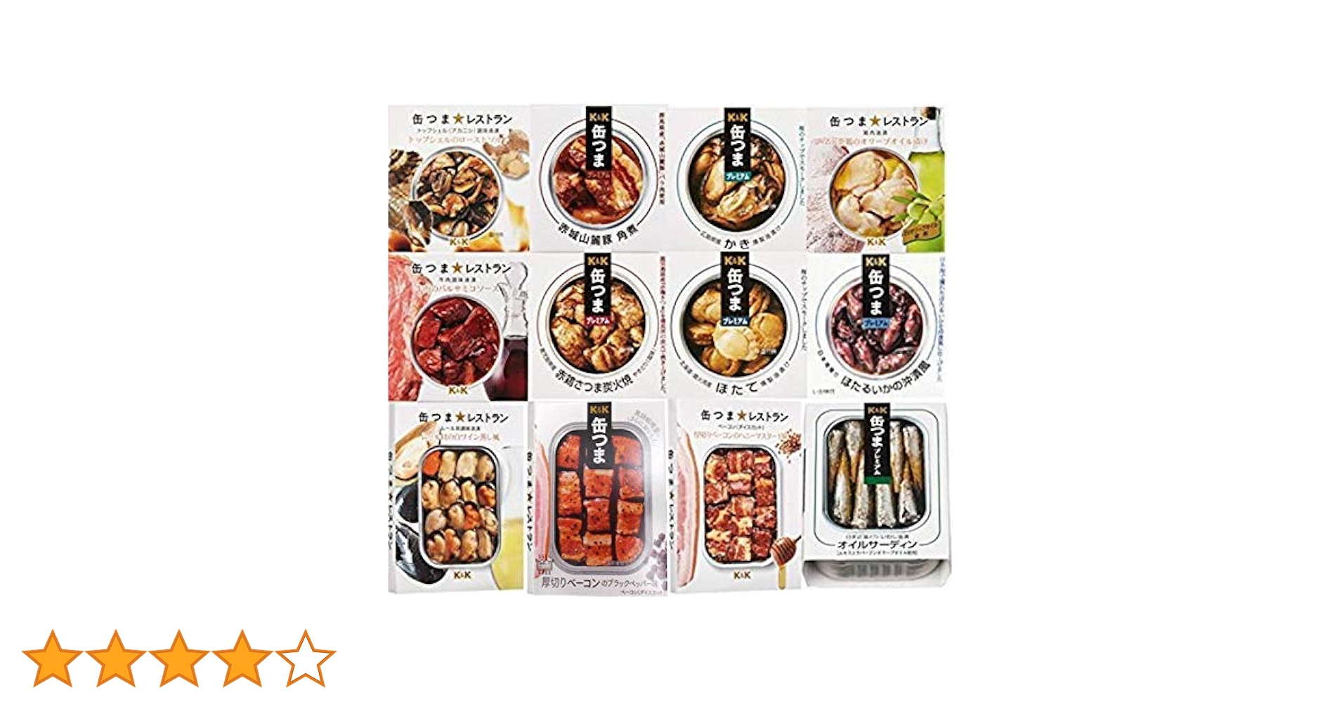 Amazon | 缶つま 贅沢 12種 セット | 缶つま | 魚介の缶詰